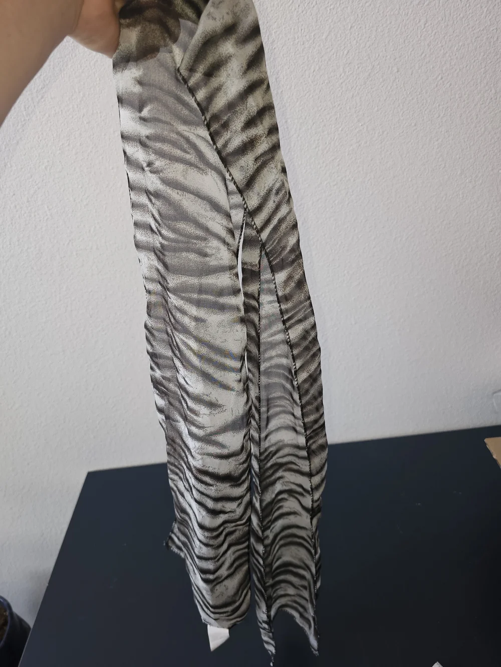 2 Animal Print Sheer Scarves Brown Black Y2K Skinny Scarf Set
